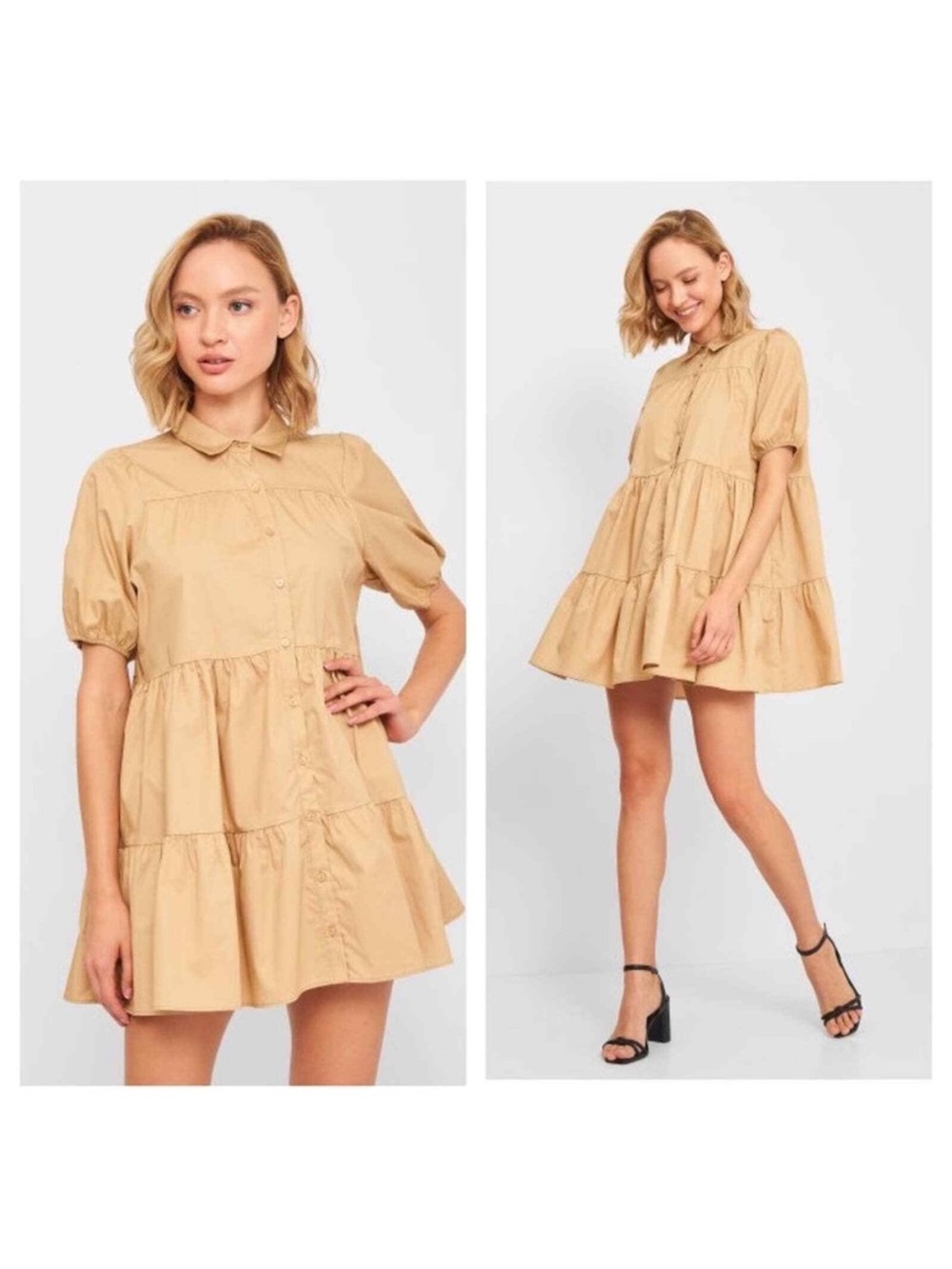 Zara Poplin Mini Dress 100 % Cotton